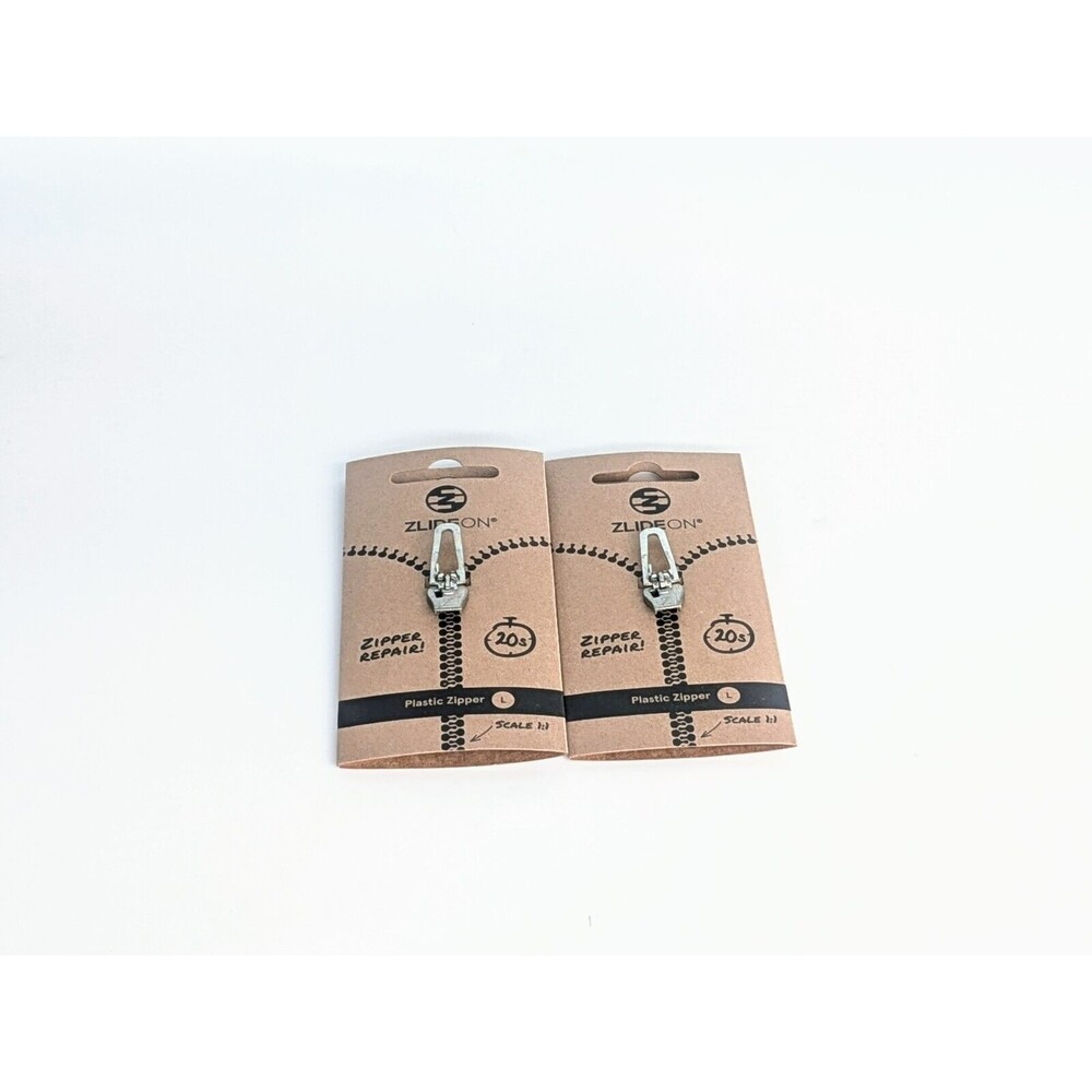 Zipper Pull Replacement - 2pcs Silver Normal L - Instant Zipper Replacement